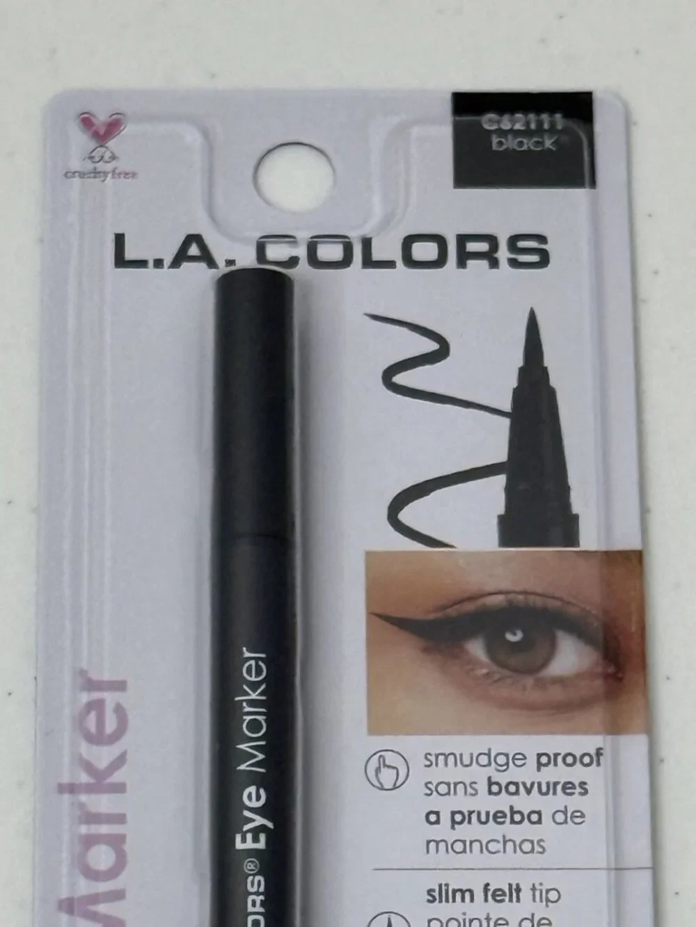 LA Colors Eye Marker Black Liquid Eyeliner New